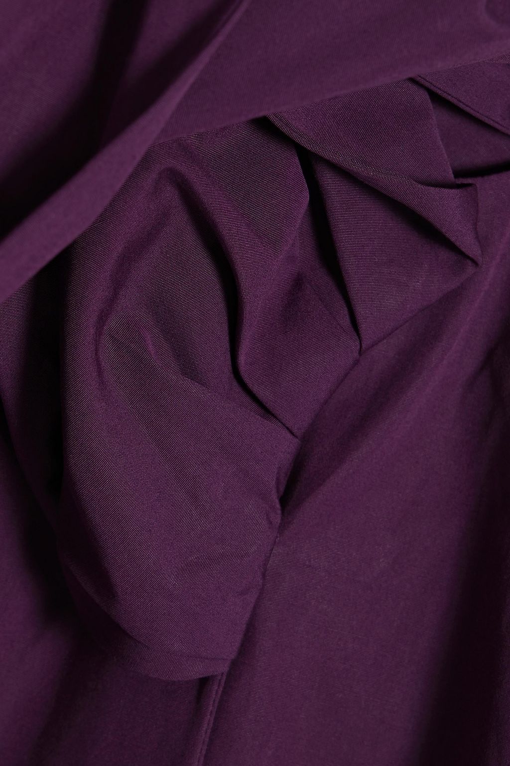 JIL SANDER Draped cotton-poplin blouse