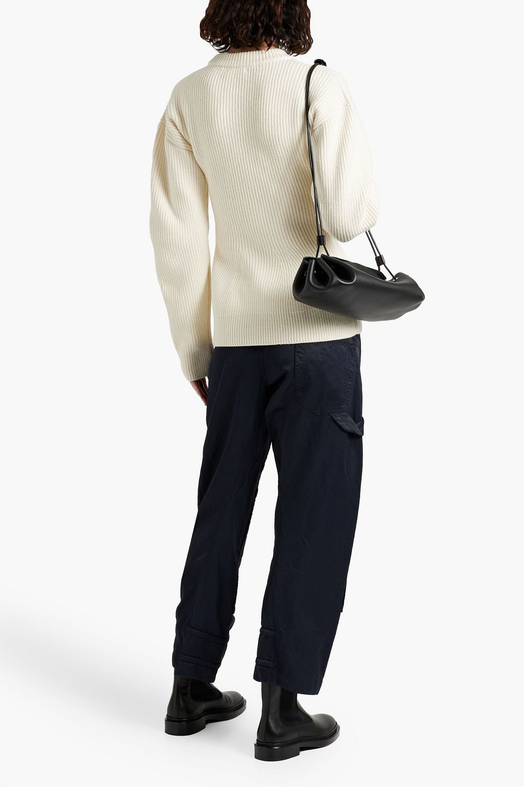 JIL SANDER Cropped quilted satin tapered pants