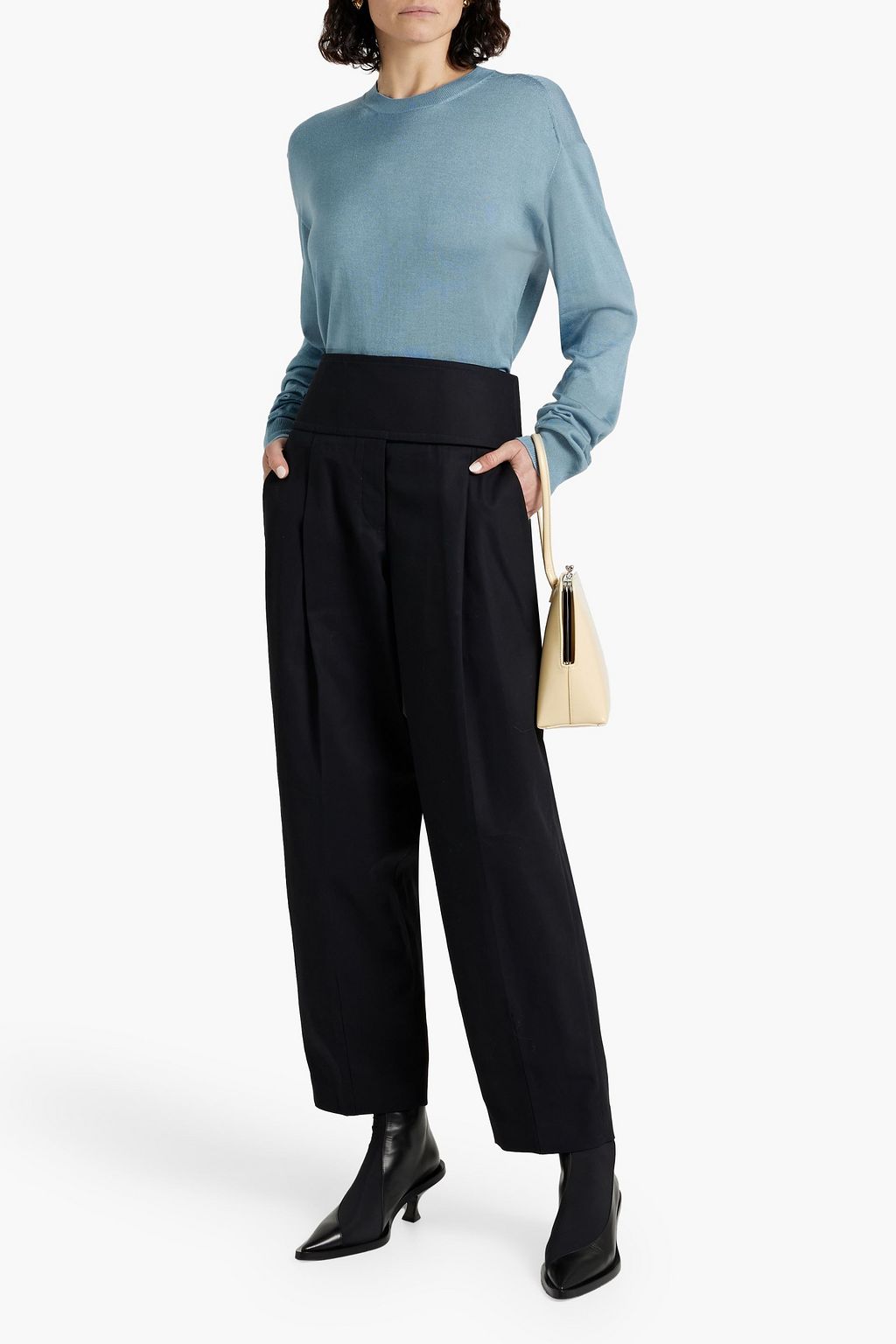 JIL SANDER Cotton-twill tapered pants