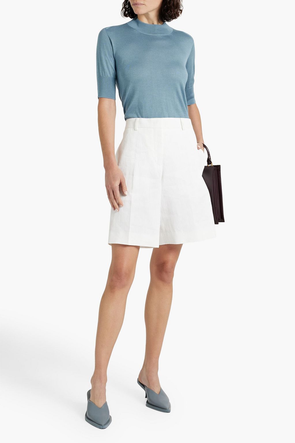 JIL SANDER Cashmere, wool and silk-blend top