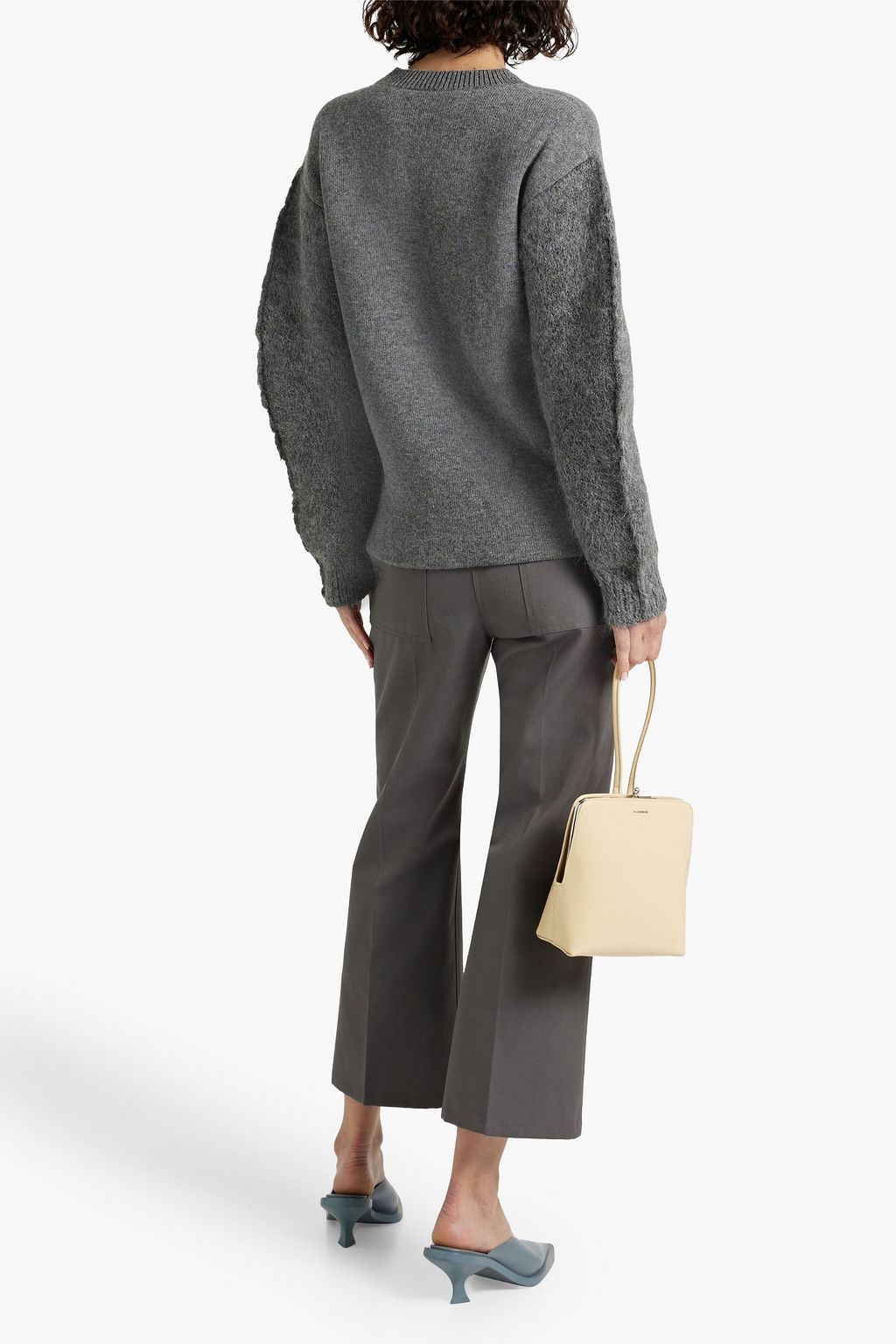 JIL SANDER Pullover aus einer gebürsteten Woll-Kaschmirmischung