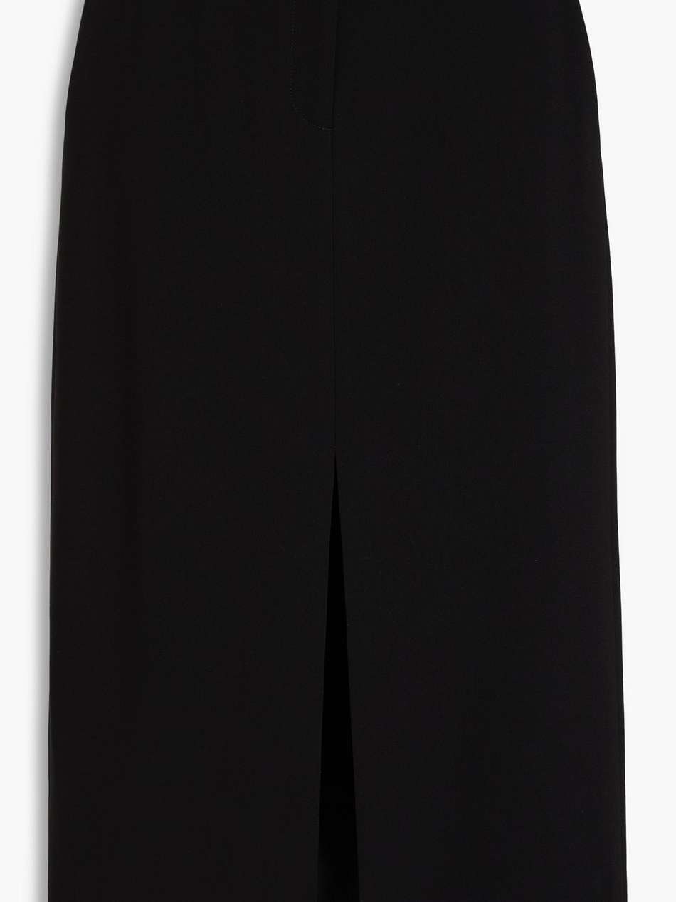 crepe midi pencil skirt