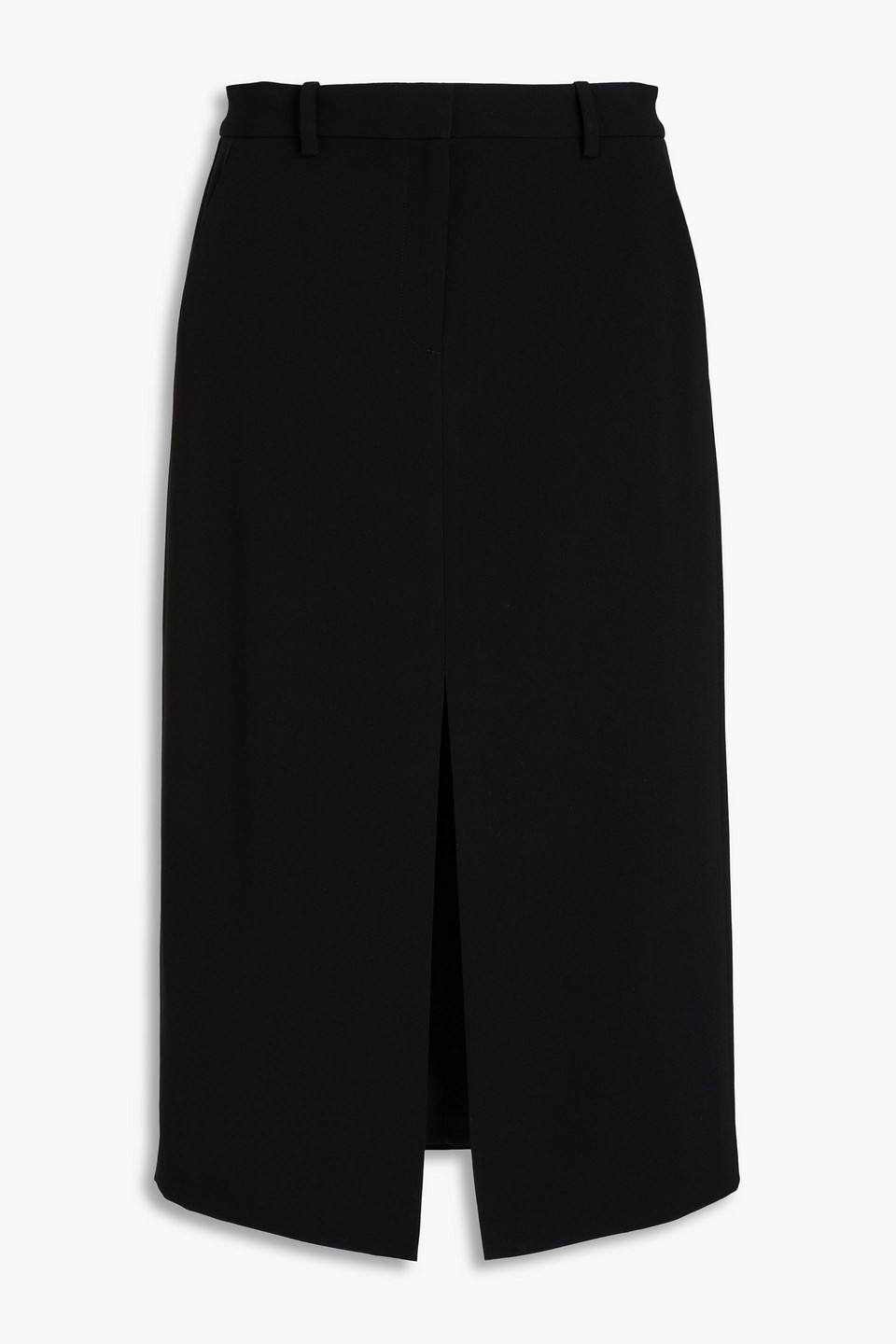 Crepe midi pencil skirt