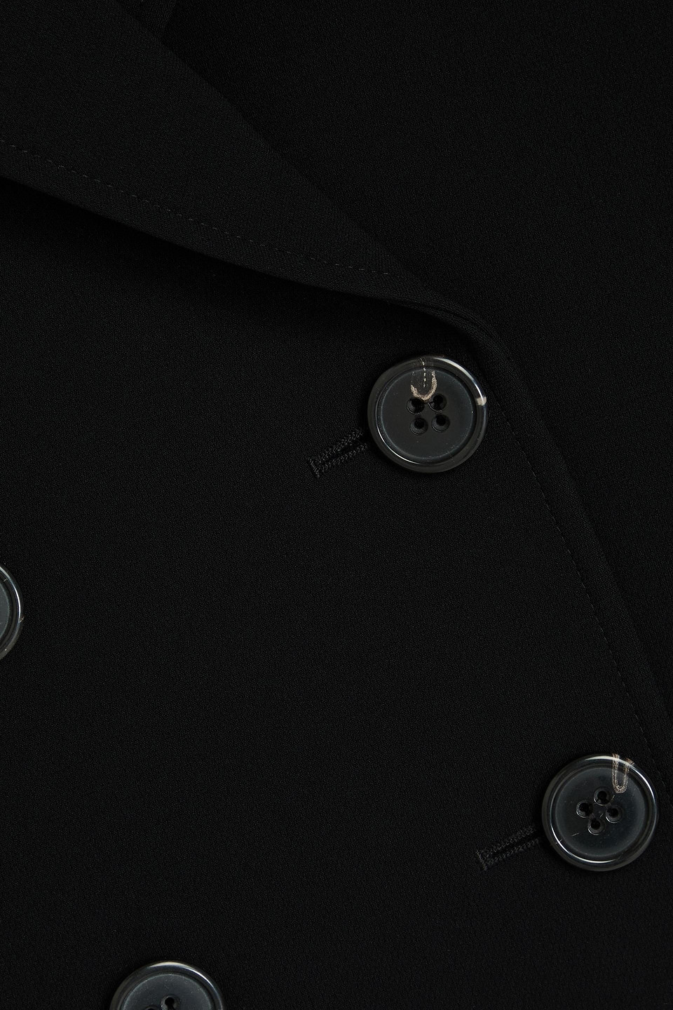 Theory Double-breasted Admiral Crepe Crop Trench Coat In Schwarz