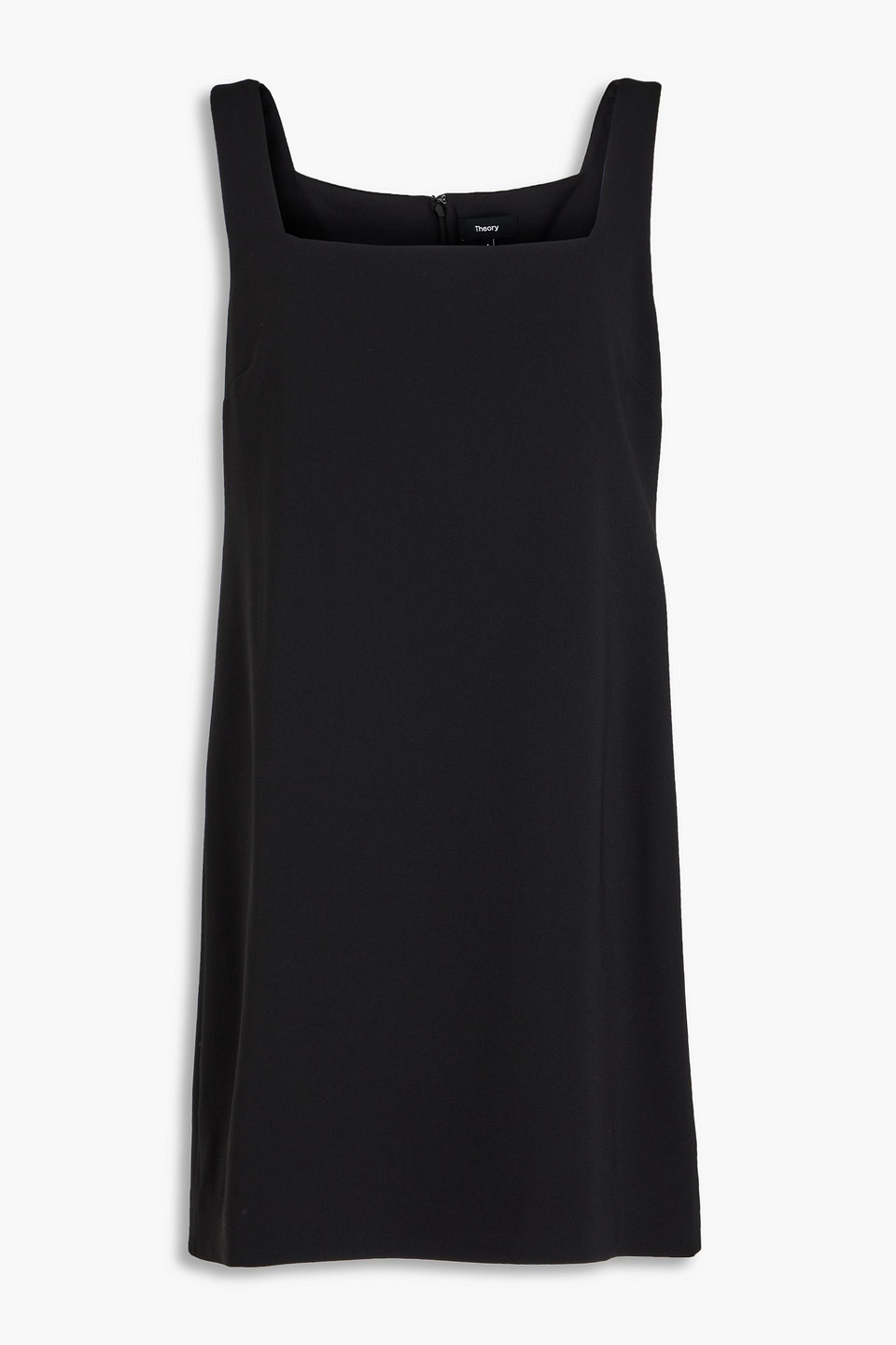 Theory Crepe Mini Dress In Black