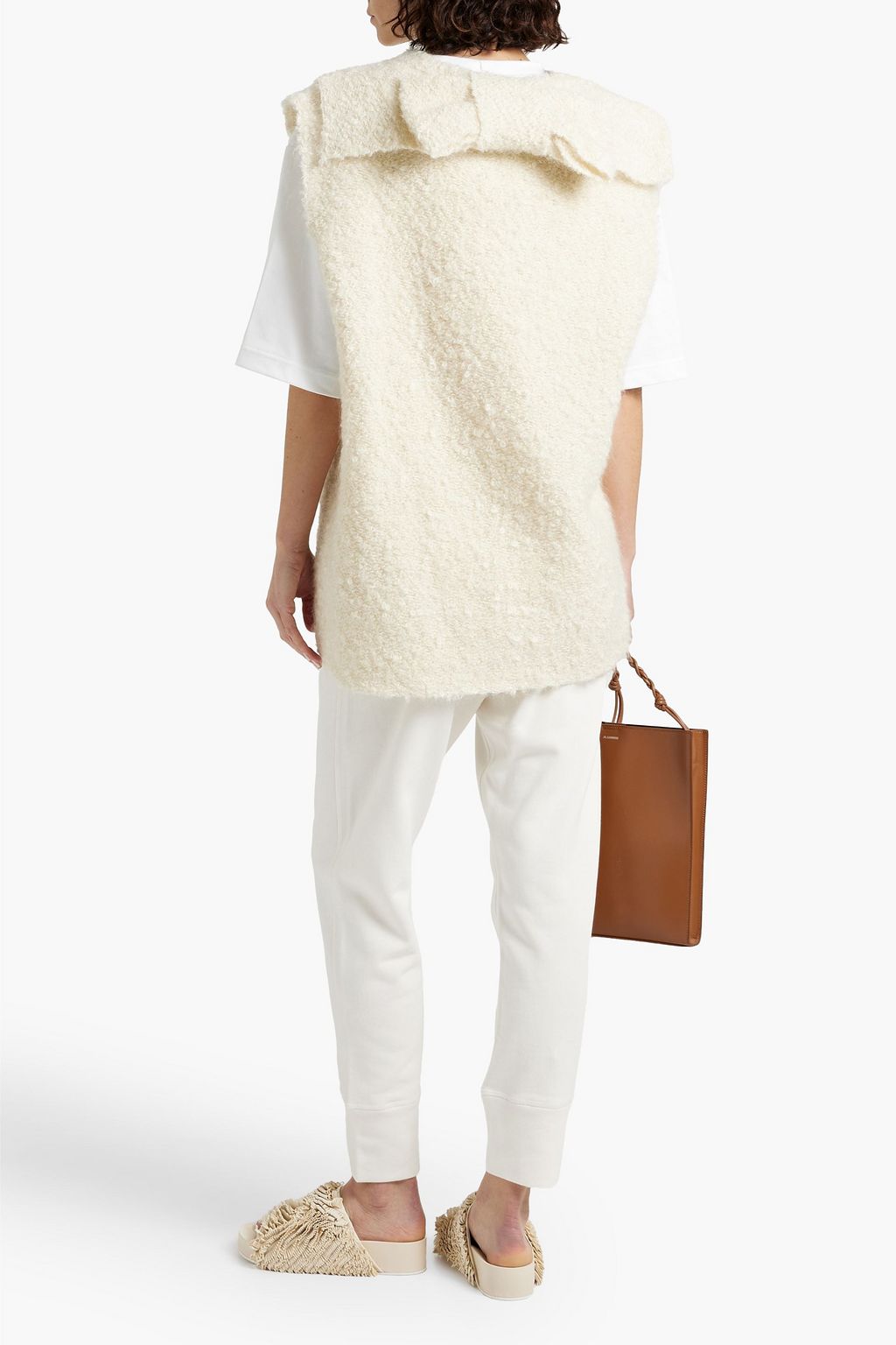JIL SANDER Bowembellished boucléknit mohairblend vest Sale up to