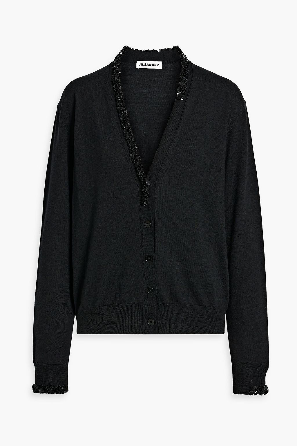 JIL SANDER Sequin-embellished wool cardigan | THE OUTNET