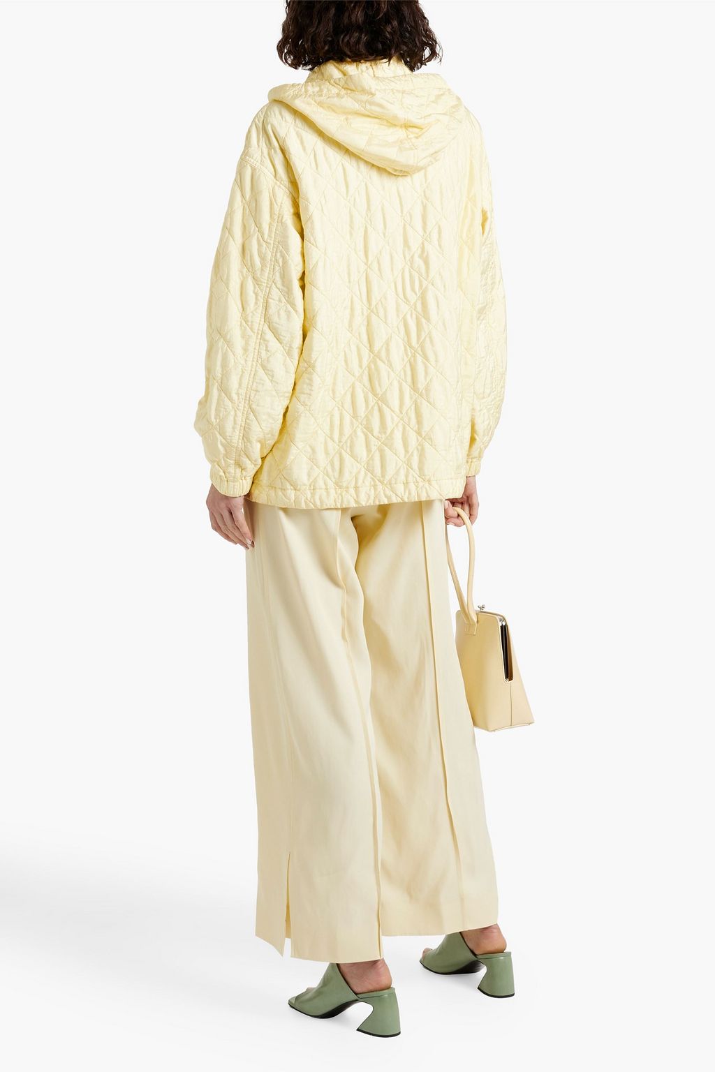 JIL SANDER Quilted shell hooded jacket