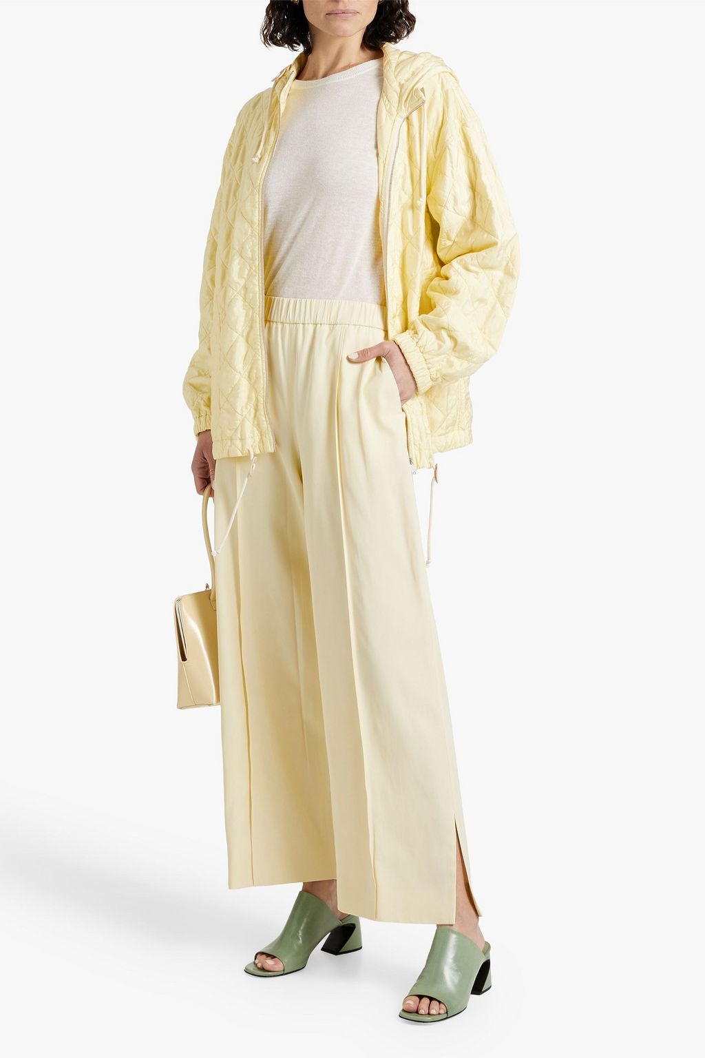 JIL SANDER Quilted shell hooded jacket