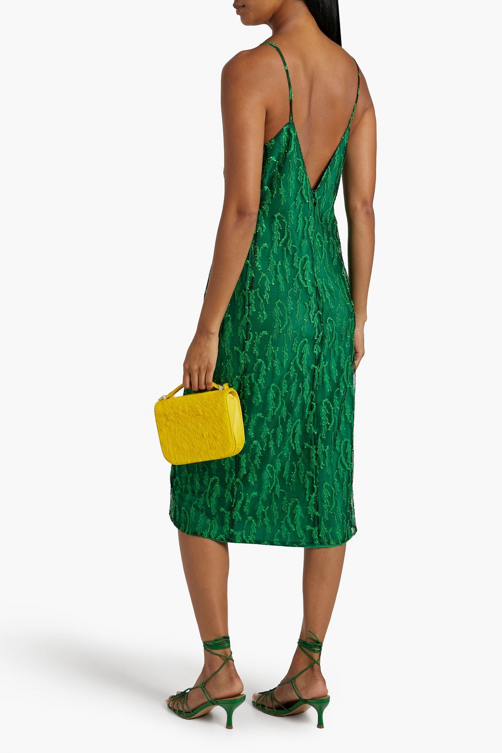 VICTORIA BECKHAM フィルクーペメッシュ ミディワンピース