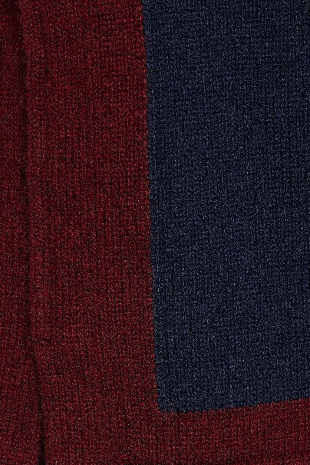 JIL SANDER Color-block cashmere turtleneck vest