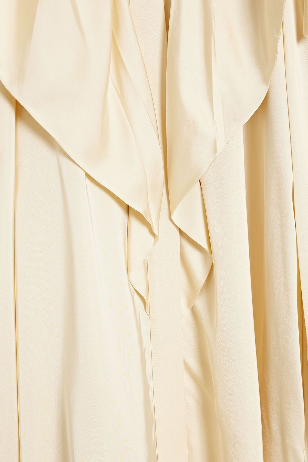 JIL SANDER فستان متوسط الطول من الساتان بتصميم درابيه مزود بحزام