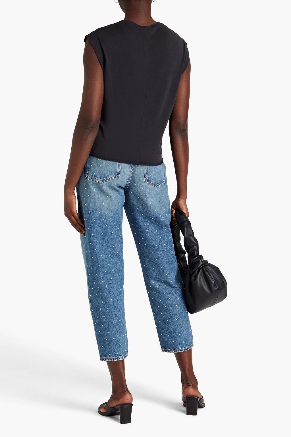 RAG & BONE Alissa cropped crystal-embellished boyfriend jeans