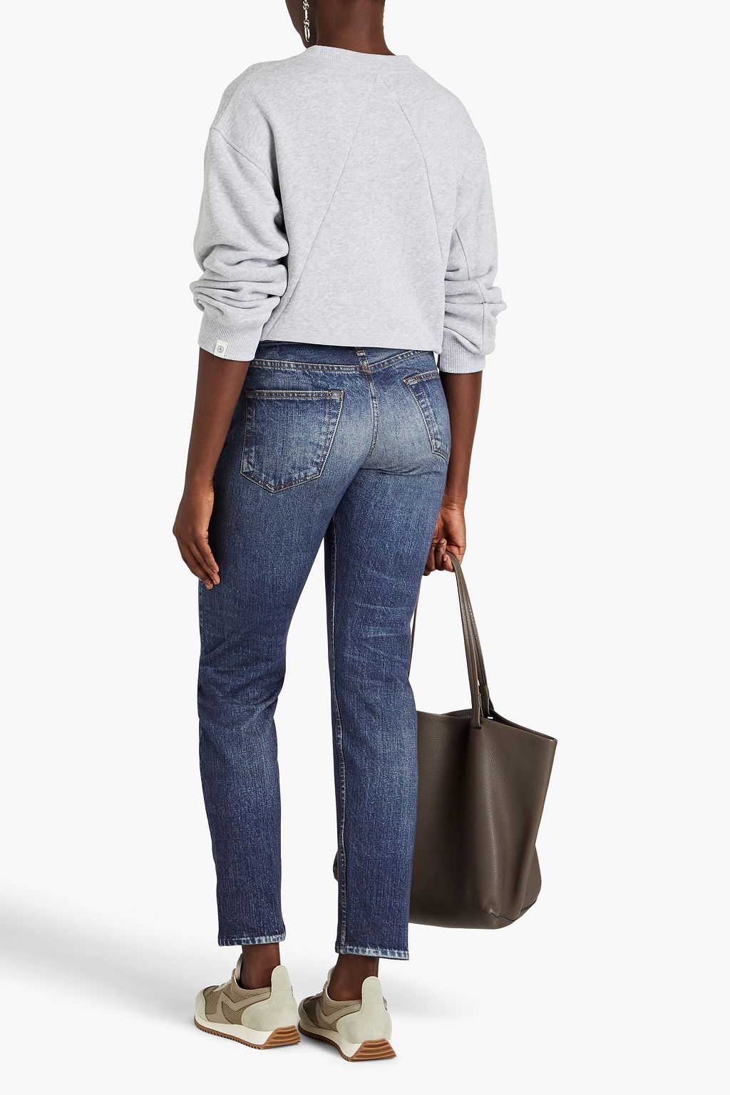 RAG & BONE بنطال رياضي ’’ميرامار’’ مصنوع من قطن تيري فرنسي مطاطي ومزين بطبعة بنمط الدنيم