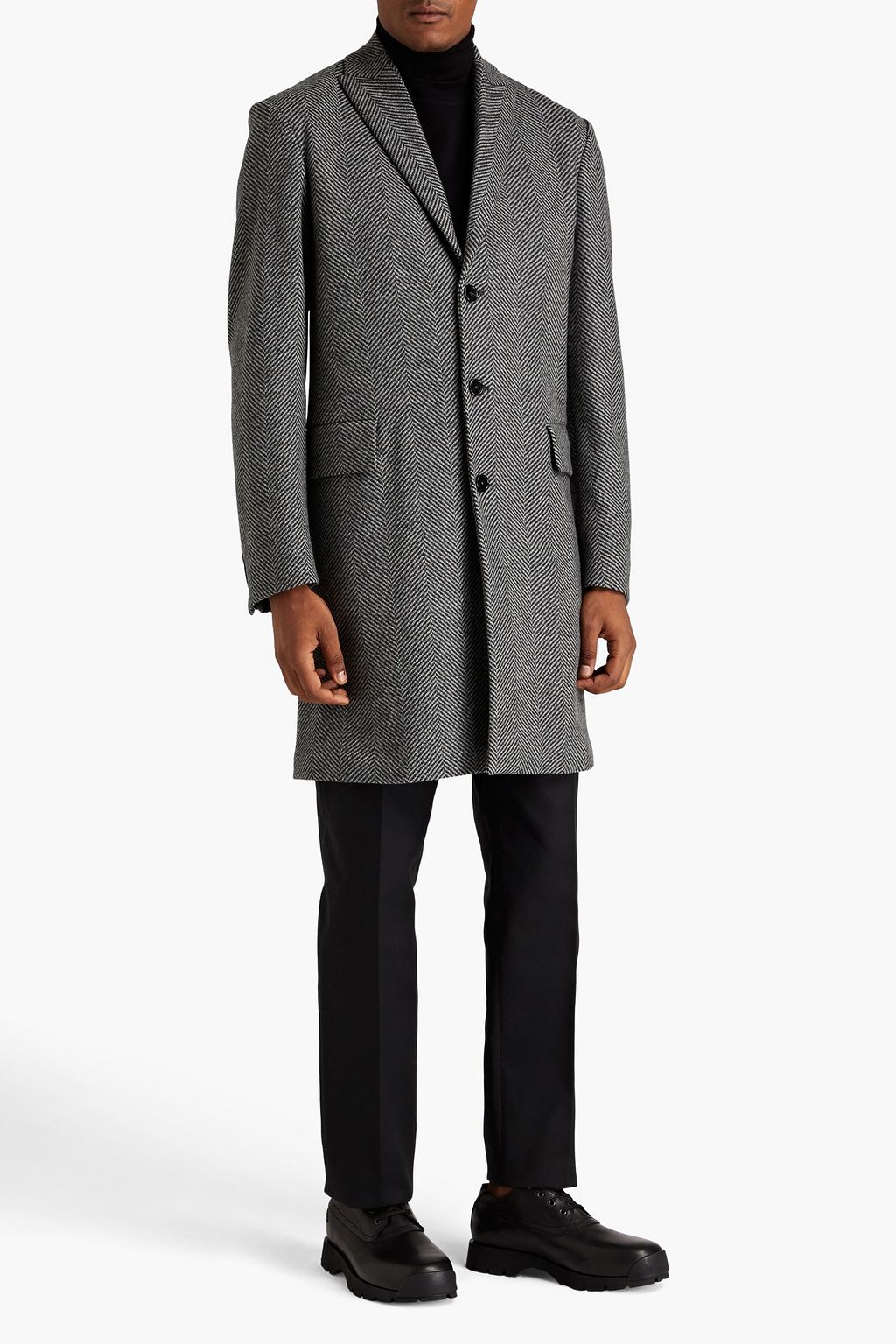 DOLCE&GABBANA Herringbone wool-blend coat