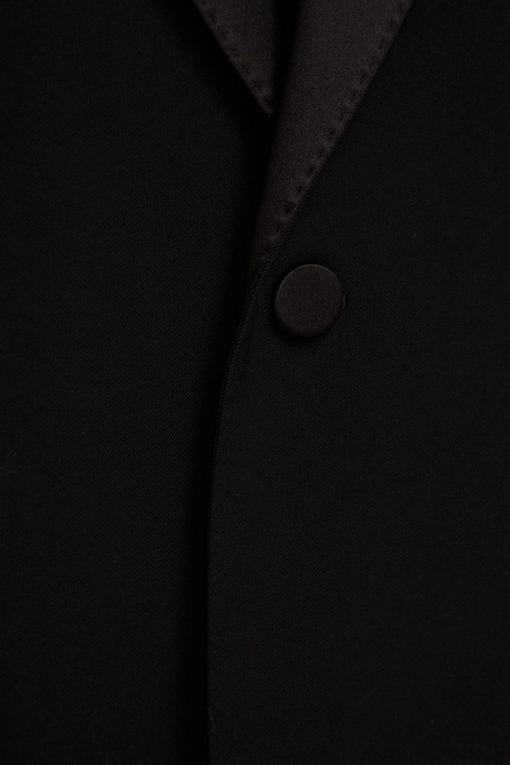 MCQUEEN Satin-trimmed wool-twill suit jacket