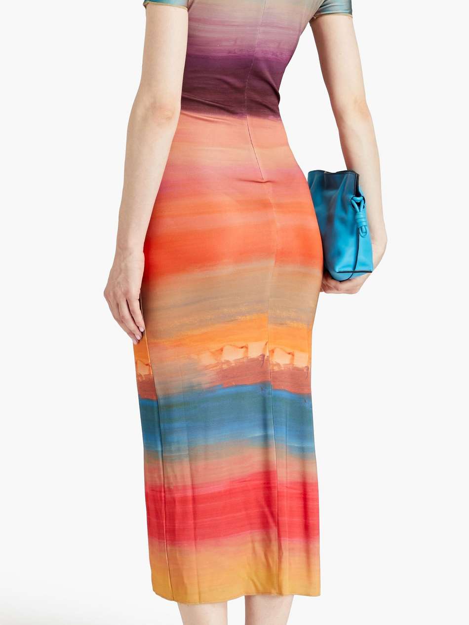 printed jersey midi dress
