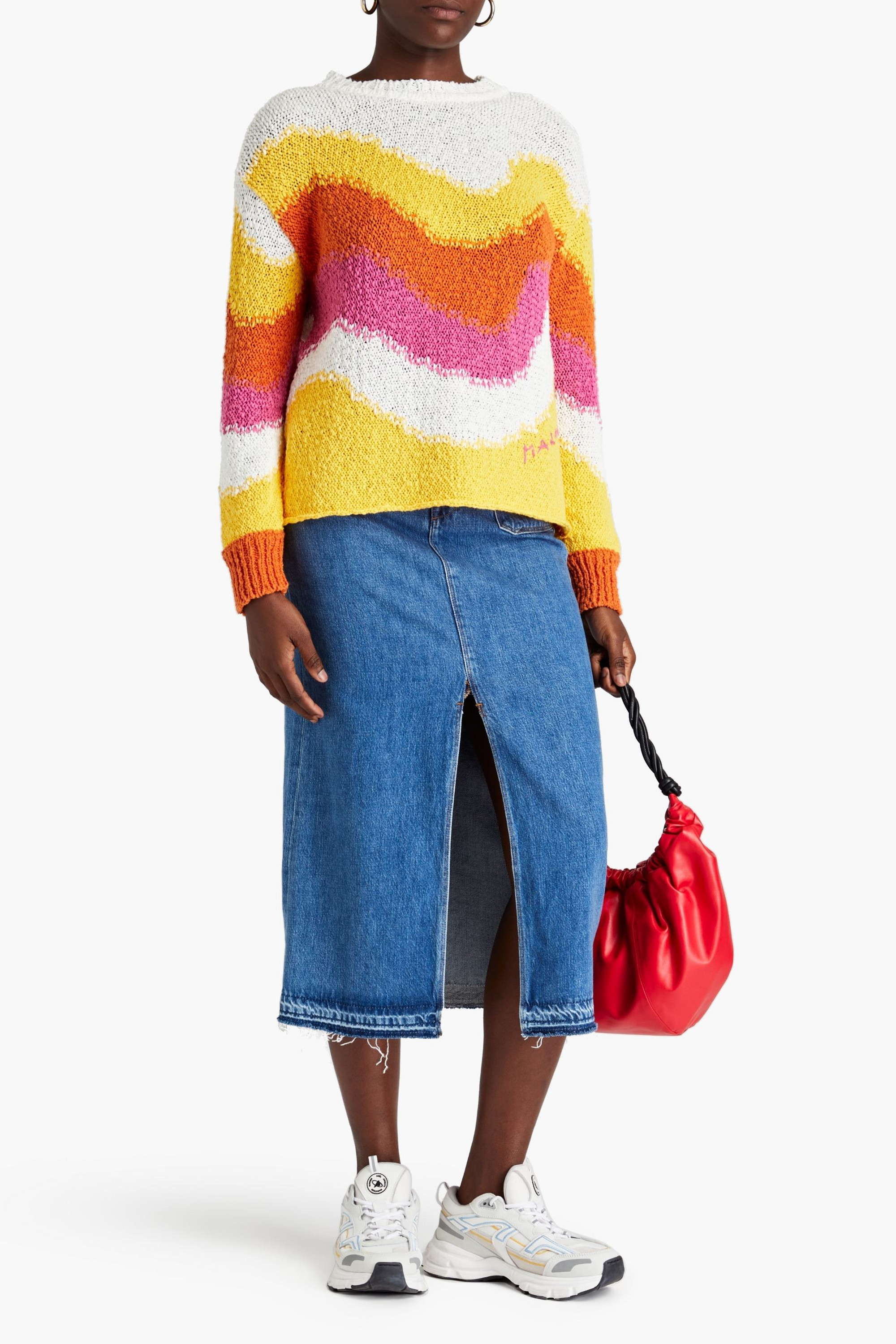 Marni Color-block cotton sweater