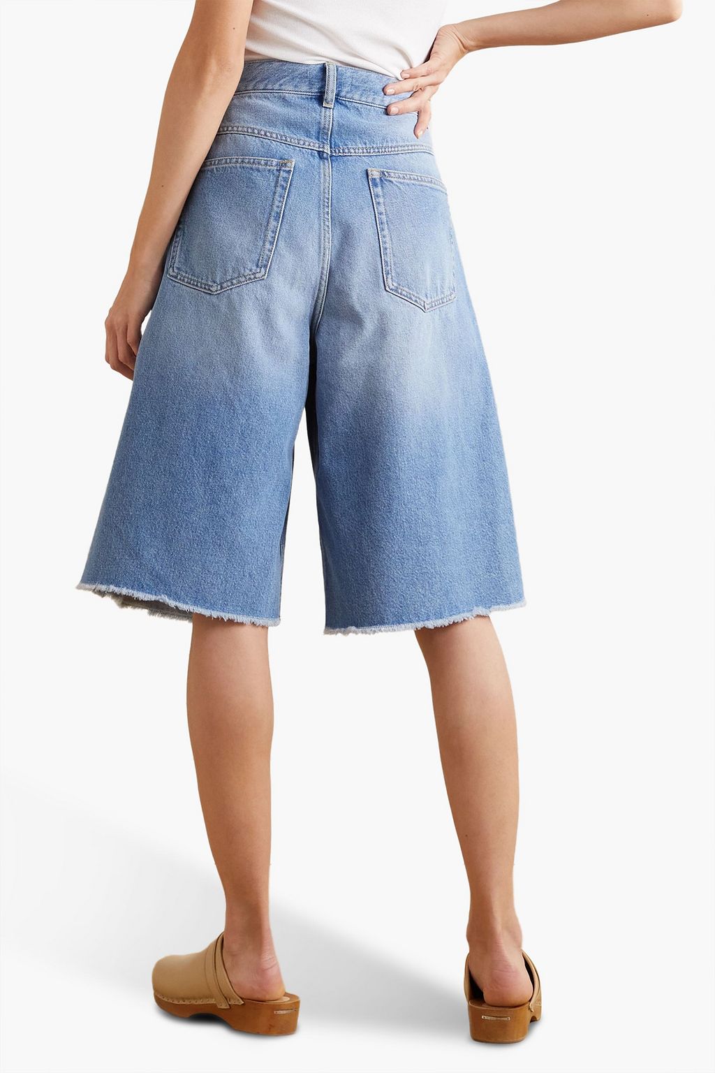 ISABEL MARANT Natalina frayed denim shorts