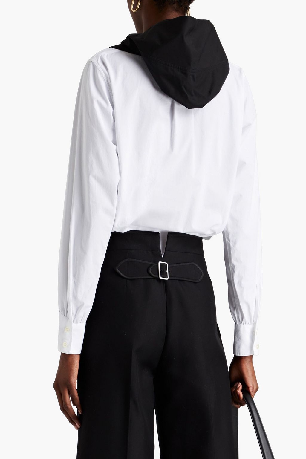 JIL SANDER 코튼 후드 칼라