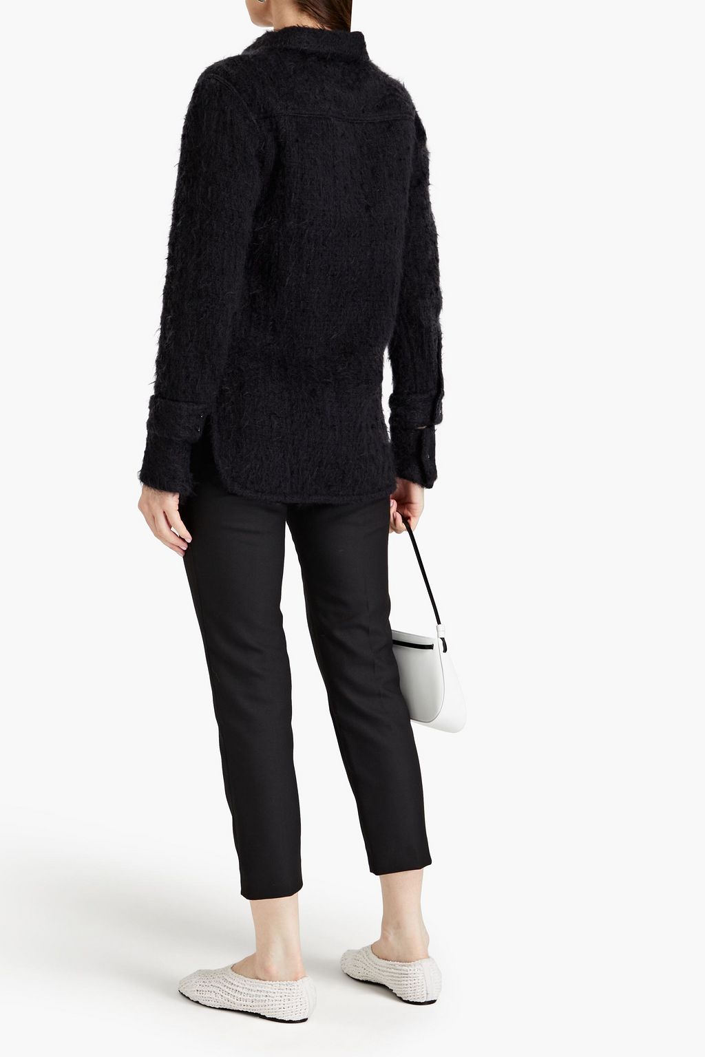 JIL SANDER قميص من مزيج الموهير