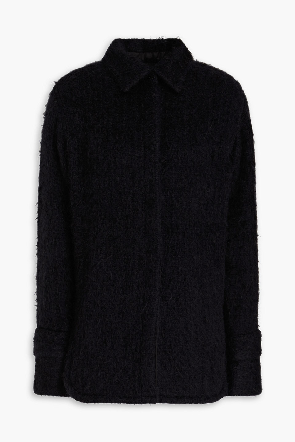 Jil Sander - Mohair-blend velour shirt - Black - FR 32