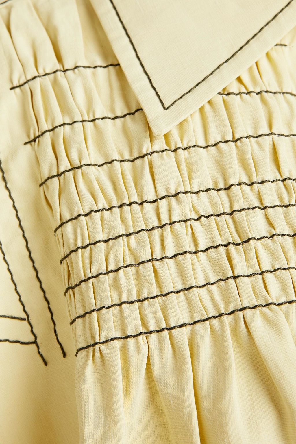 JIL SANDER 織地 ブラウス ギャザー入り