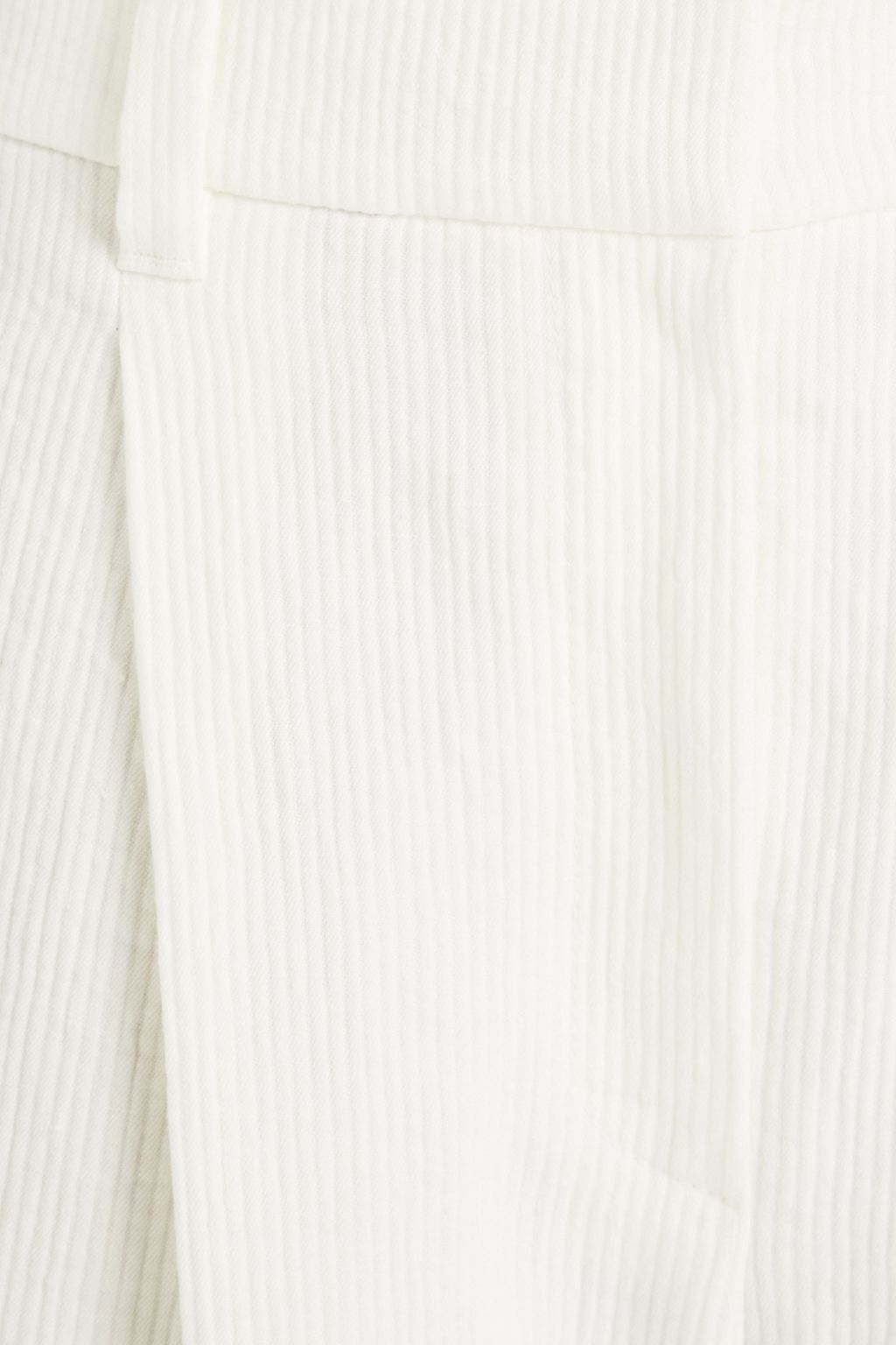 BRUNELLO CUCINELLI Ribbed linen and cotton-blend tapered pants