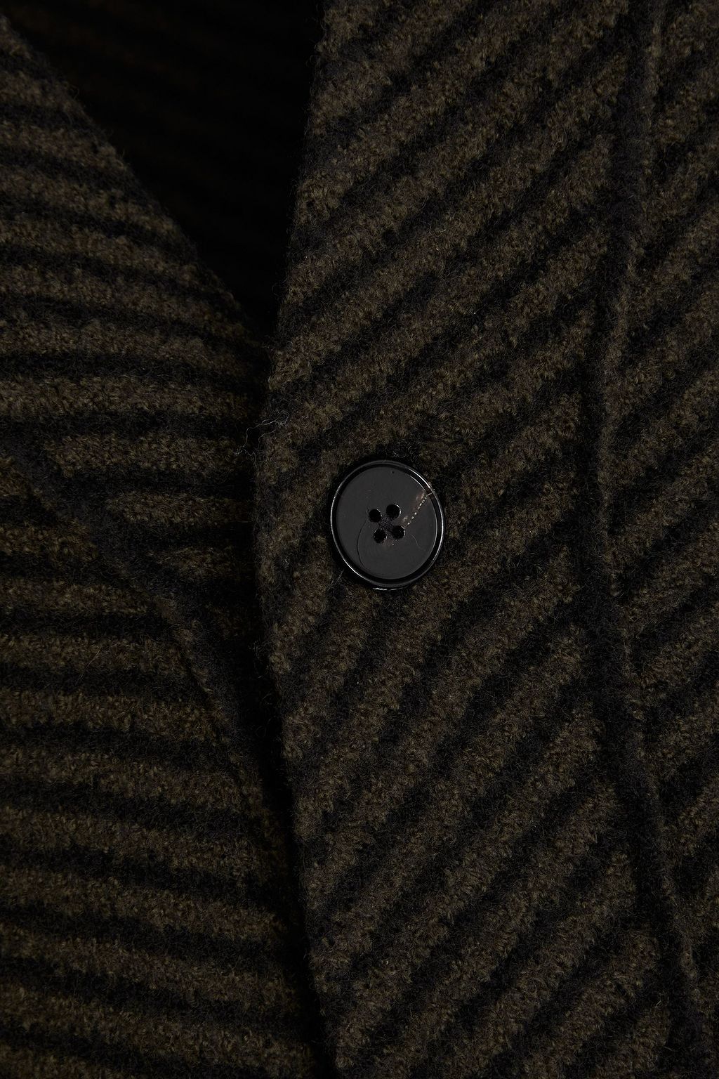 JIL SANDER Striped bouclé-knit wool cardigan