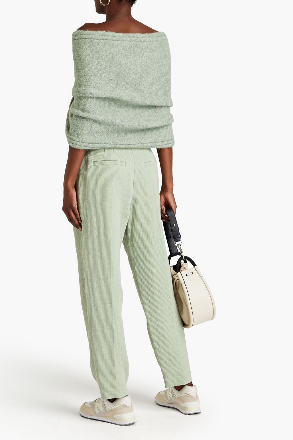 BRUNELLO CUCINELLI Ribbed linen and cotton-blend tapered pants