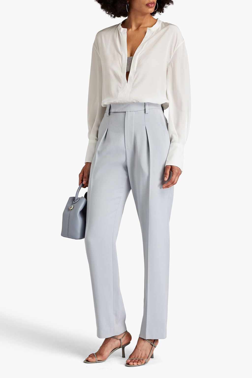 BRUNELLO CUCINELLI Pleated twill tapered pants