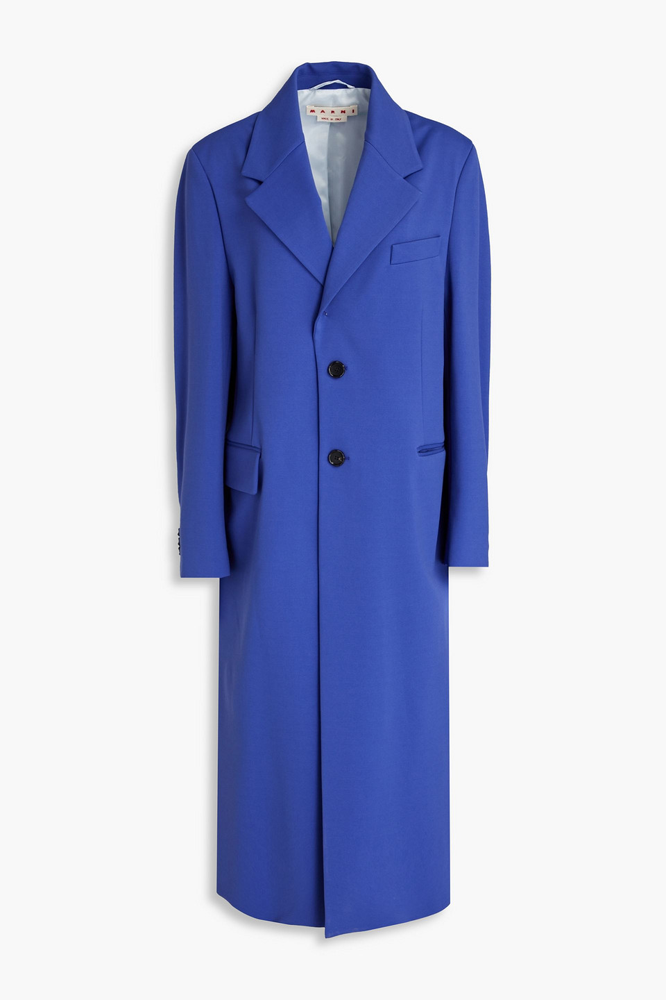 Marni Single-breasted Long Coat In Dark Purple