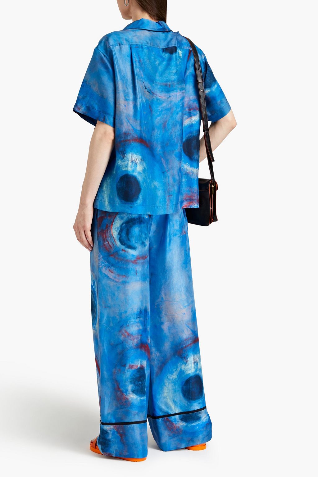 MARNI シルクハボタイ シャツ プリント入り