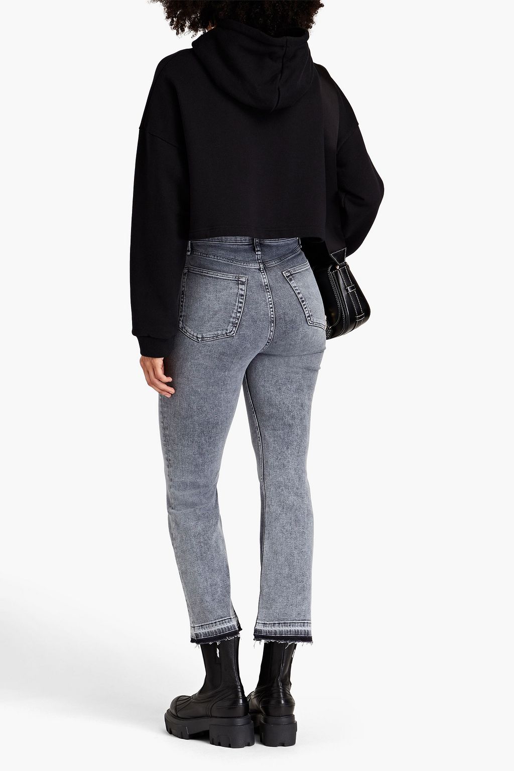 RAG & BONE جينز 'كاسي' بحواف واسعة ومسترخية وخصر عالٍ بلون باهت