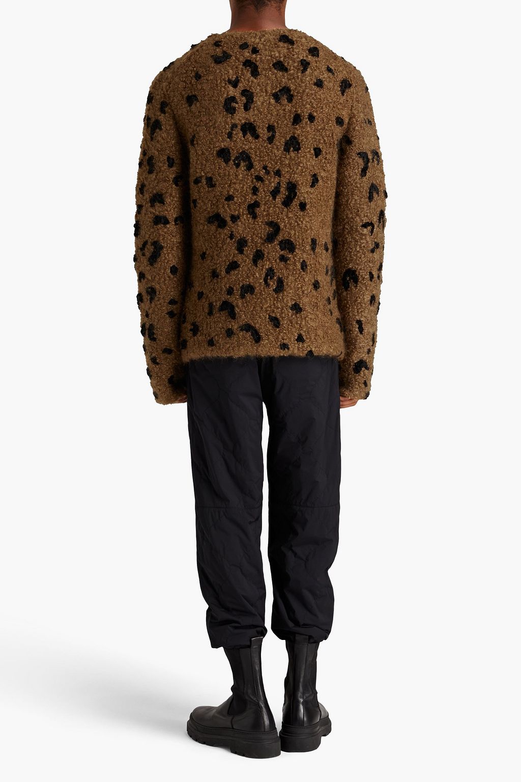 JIL SANDER كنزة رياضية من مزيج الصوف بحبكة بوكليه