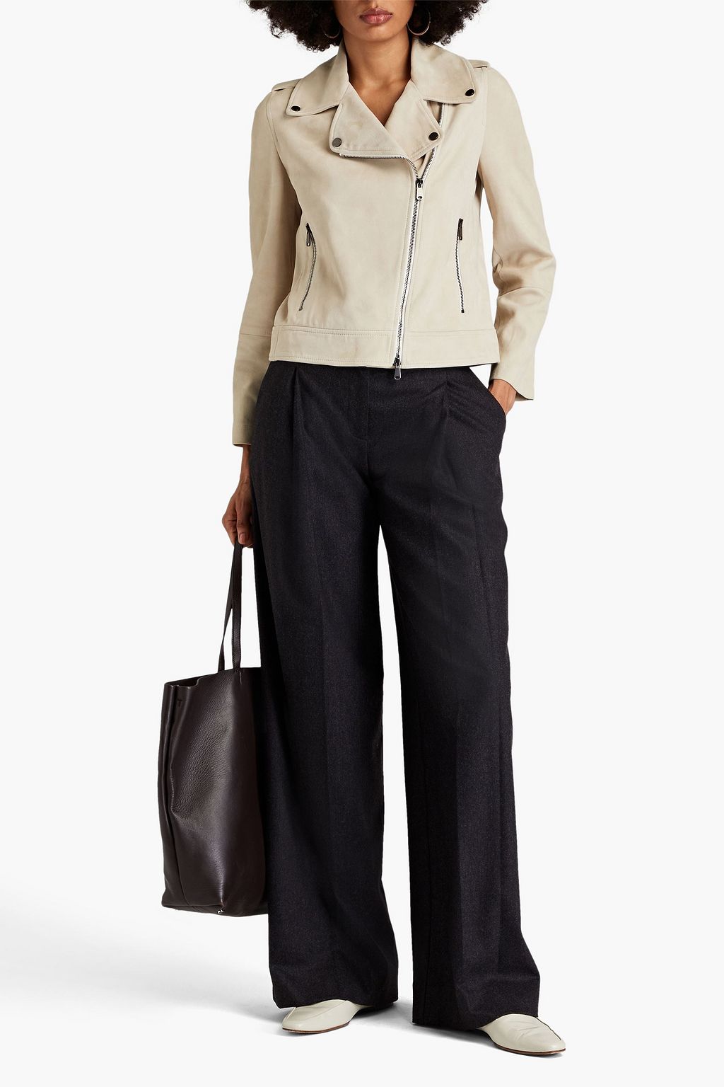 BRUNELLO CUCINELLI スエード ライダースジャケット