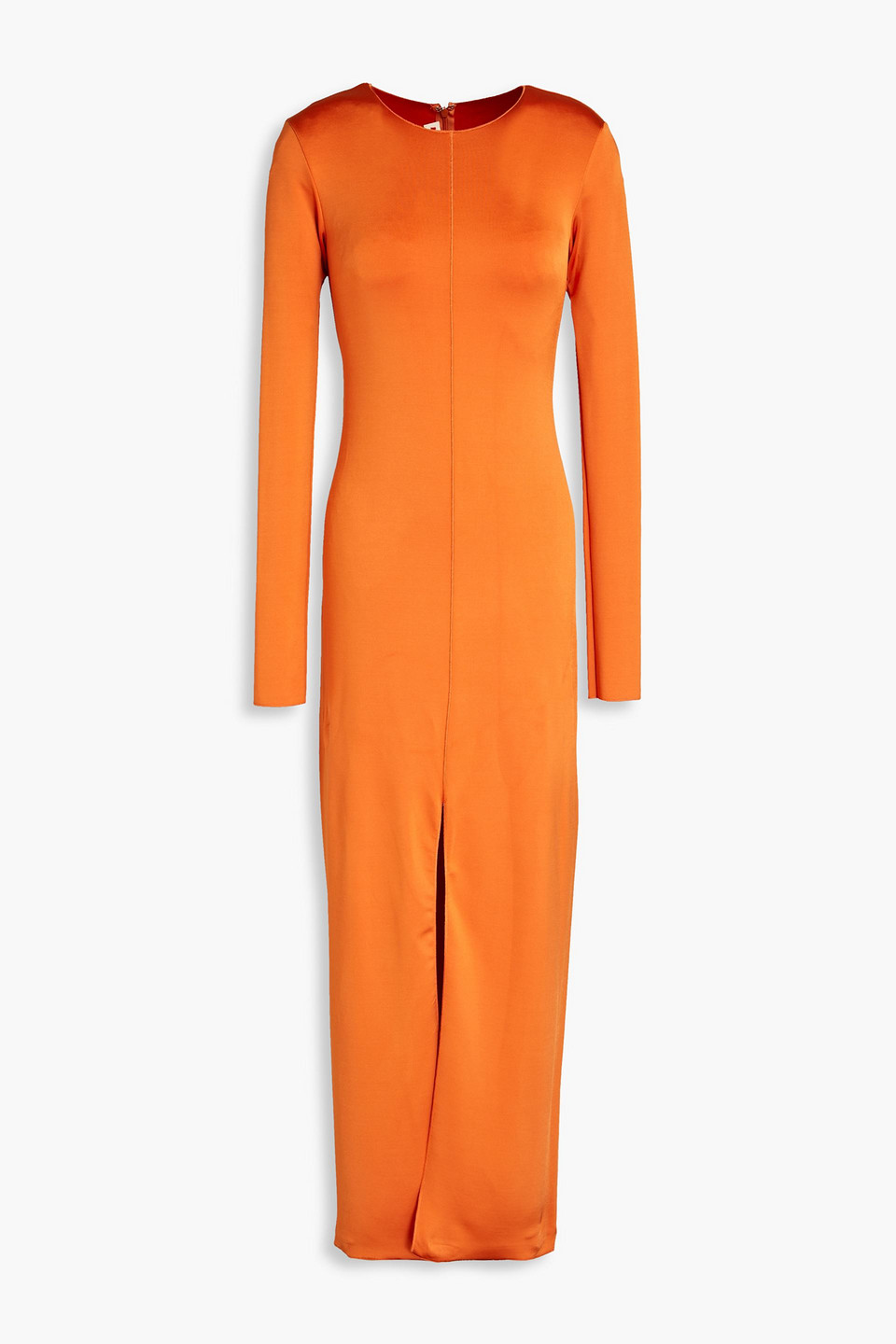 Marni Satin-jersey Maxi Dress In Orange