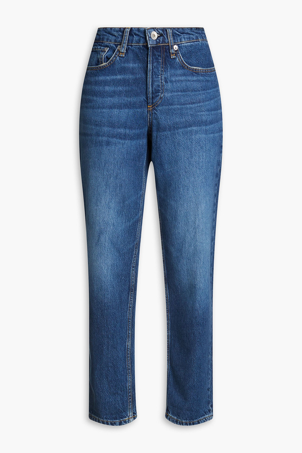 Rag & Bone Rosa Faded Boyfriend Jeans In Mid Denim