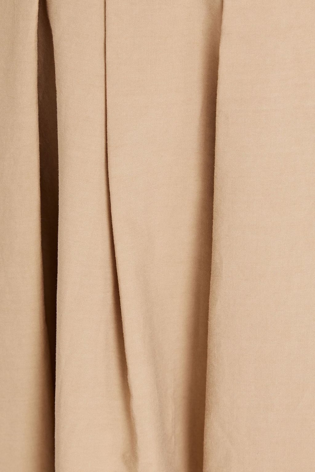 BRUNELLO CUCINELLI Asymmetrischer Maxirock aus Baumwollpopeline mit Falten und Gürtel