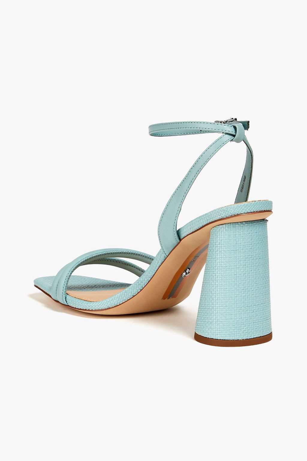 SAM EDELMAN Kia faux raffia and leather sandals