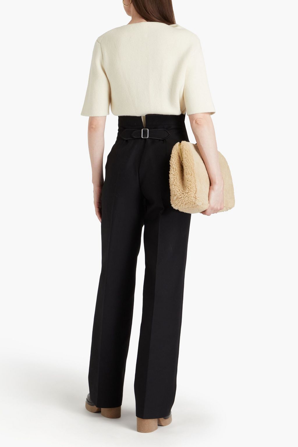 JIL SANDER Cotton wide-leg pants