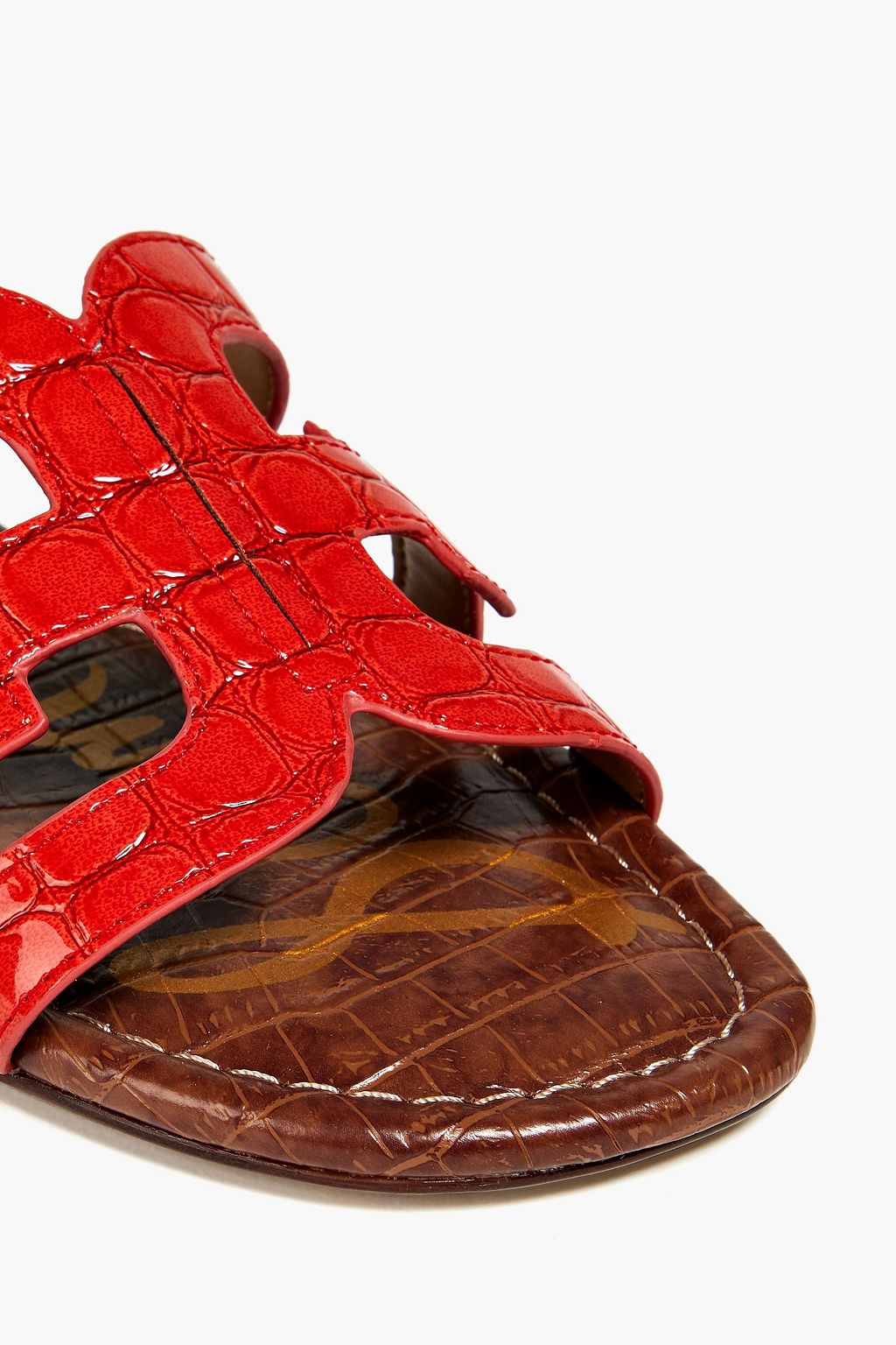 SAM EDELMAN Faux croc-effect leather sandals