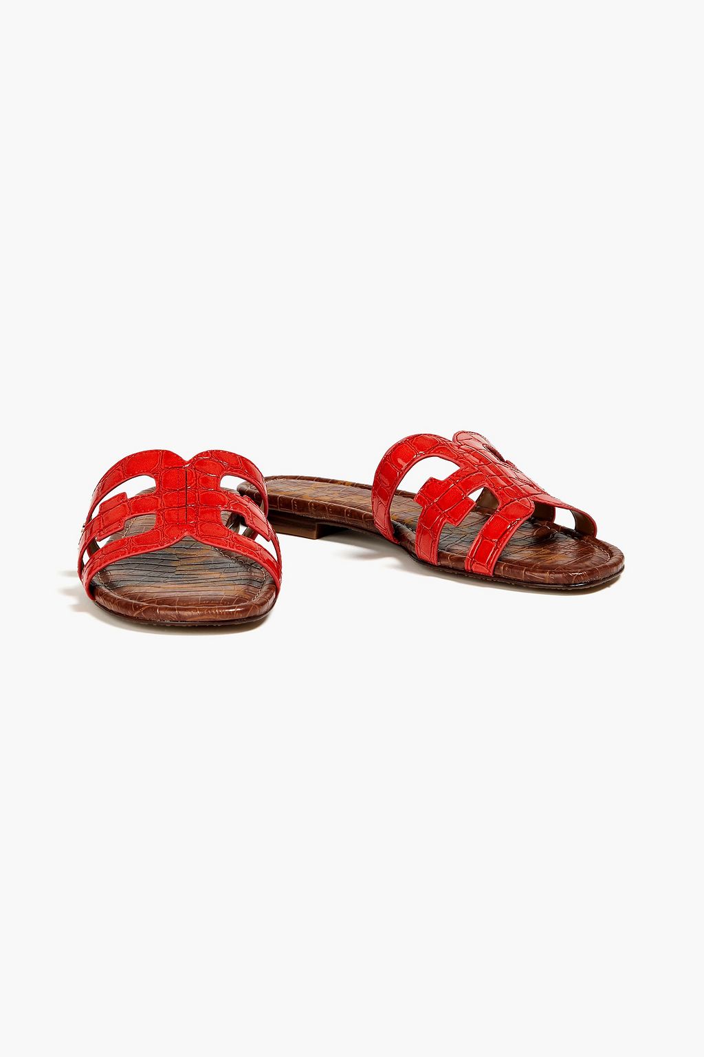 SAM EDELMAN Faux croc-effect leather sandals