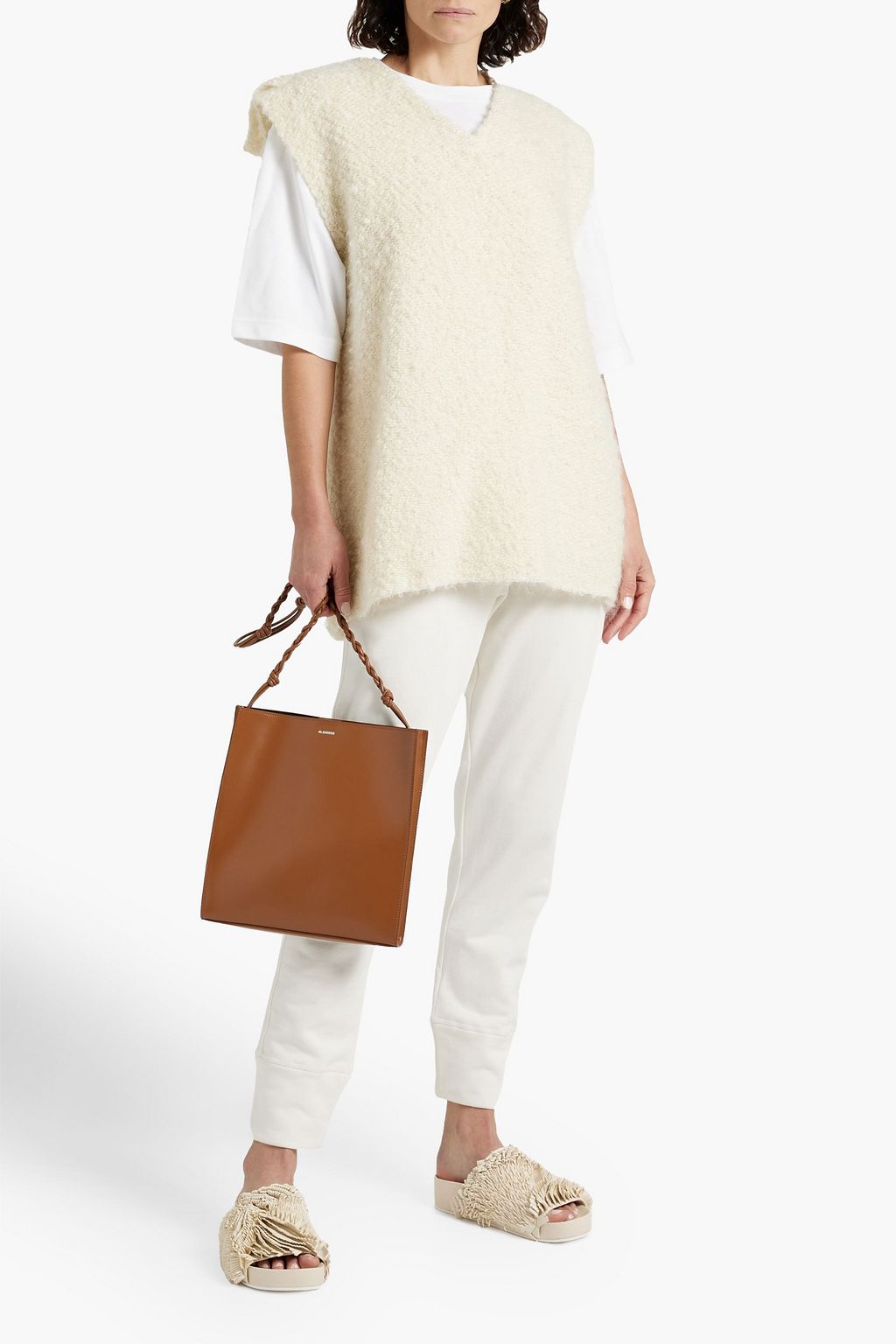 JIL SANDER+ French cotton-terry sweatpants