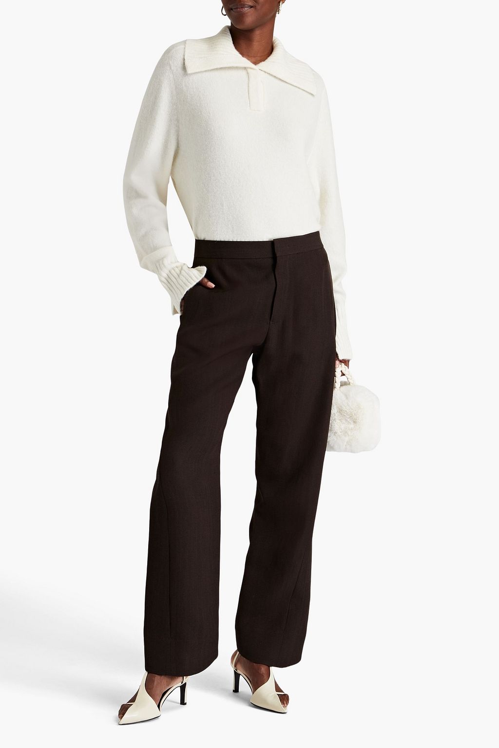 JIL SANDER Crepe wide-leg pants