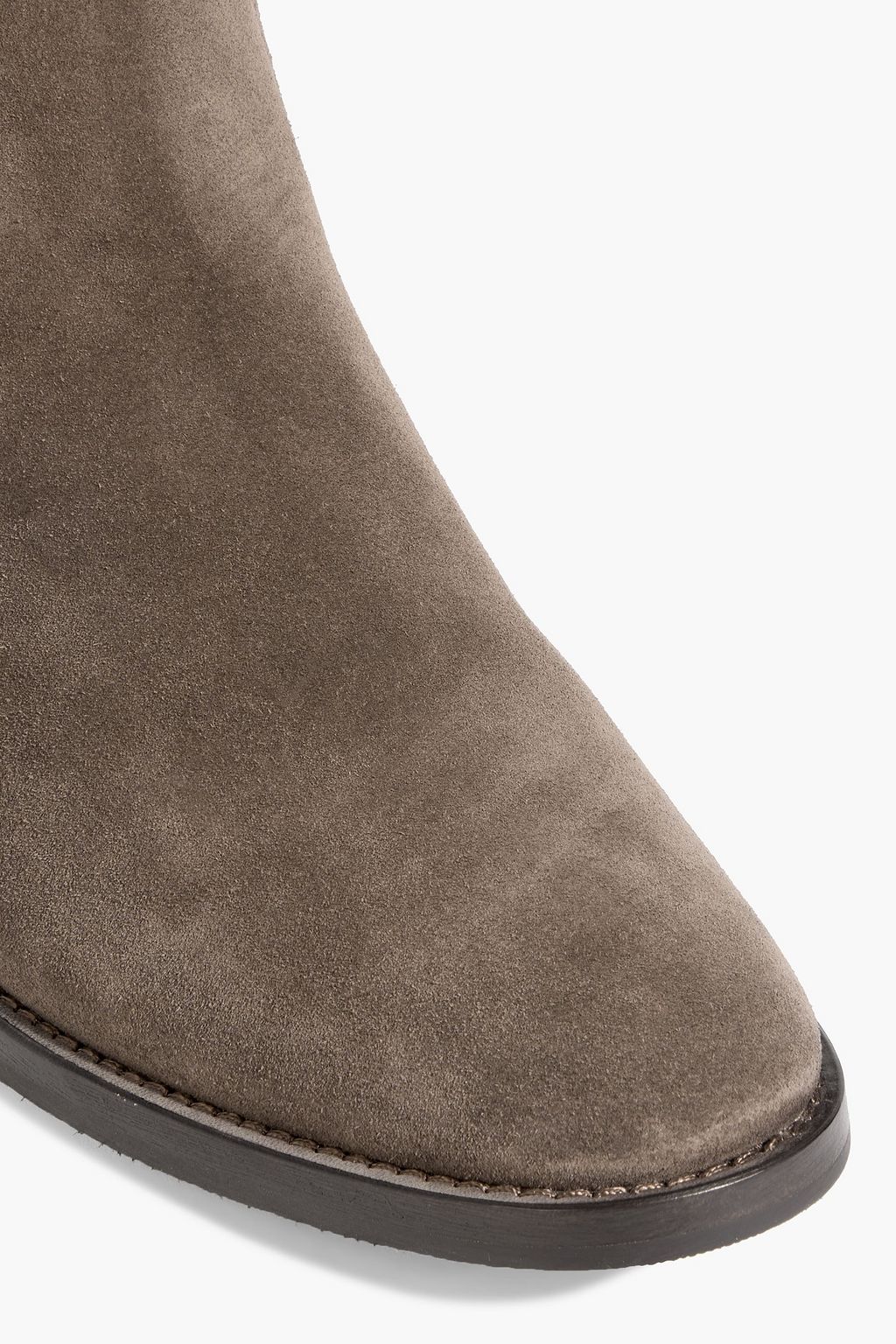 BRUNELLO CUCINELLI Bead-embellished suede knee boots