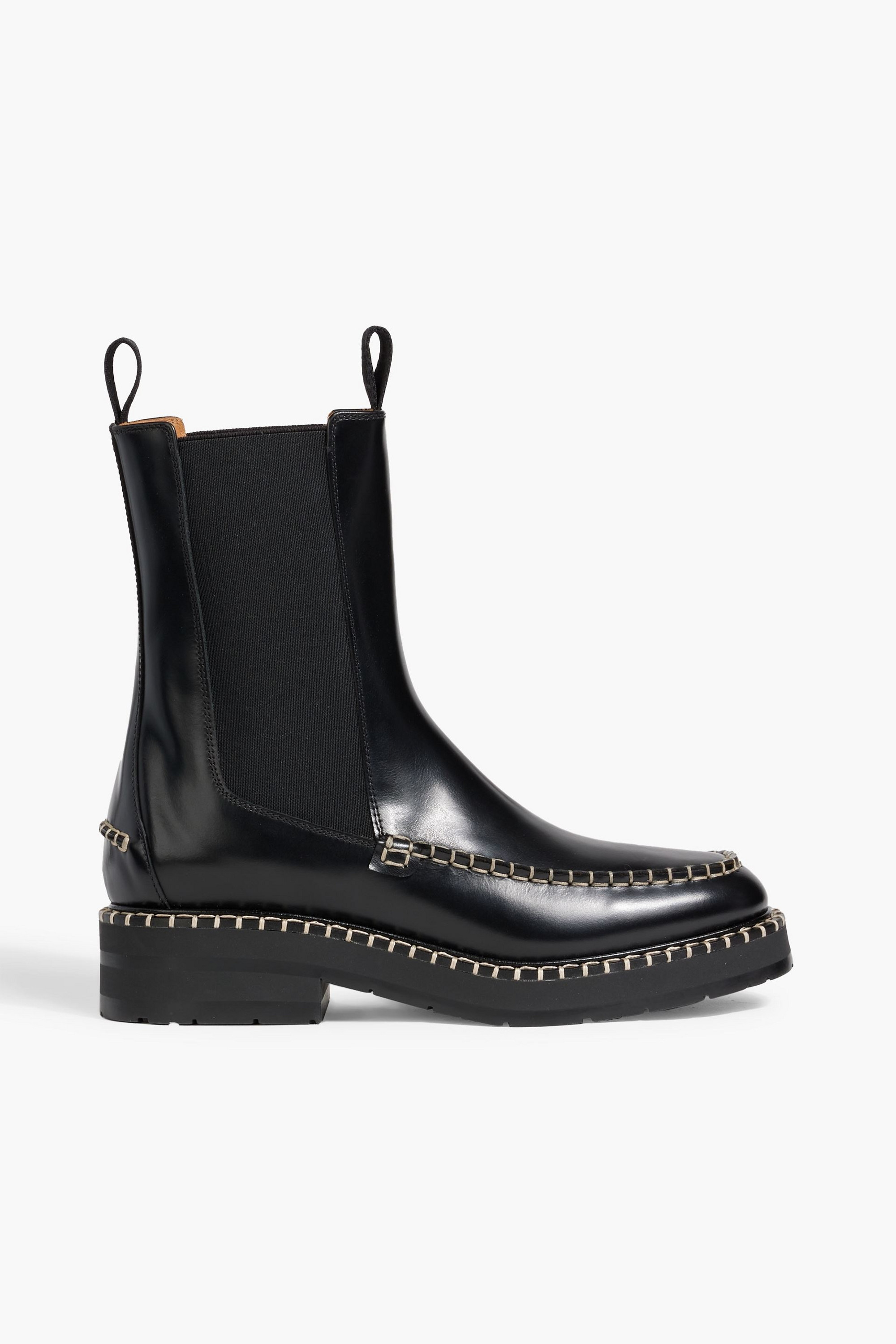 Chloé Noua glossed-leather Chelsea boots