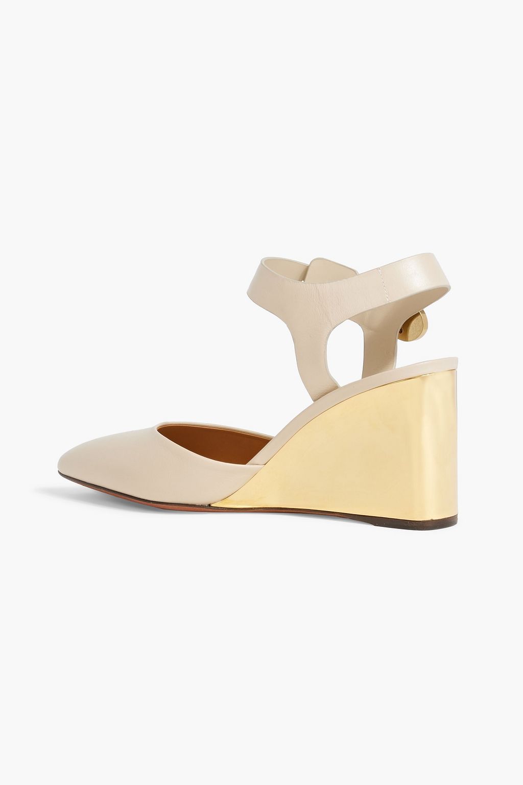CHLOÉ Rebecca leather wedge pumps