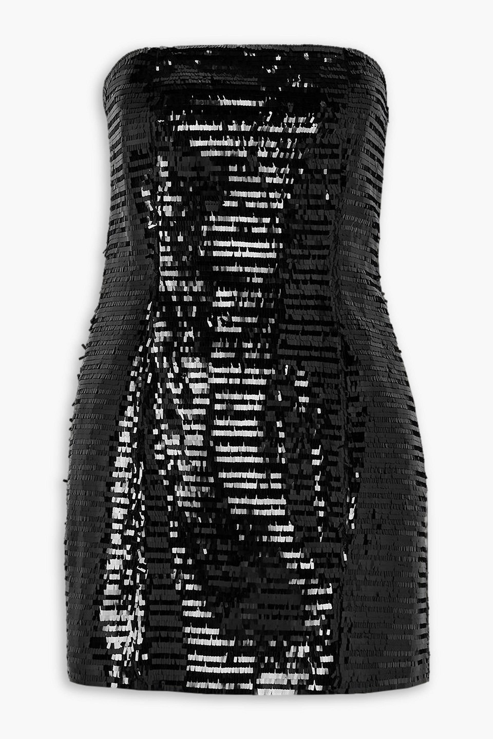 A.l.c Elsie Strapless Sequined Satin Mini Dress In Black | ModeSens