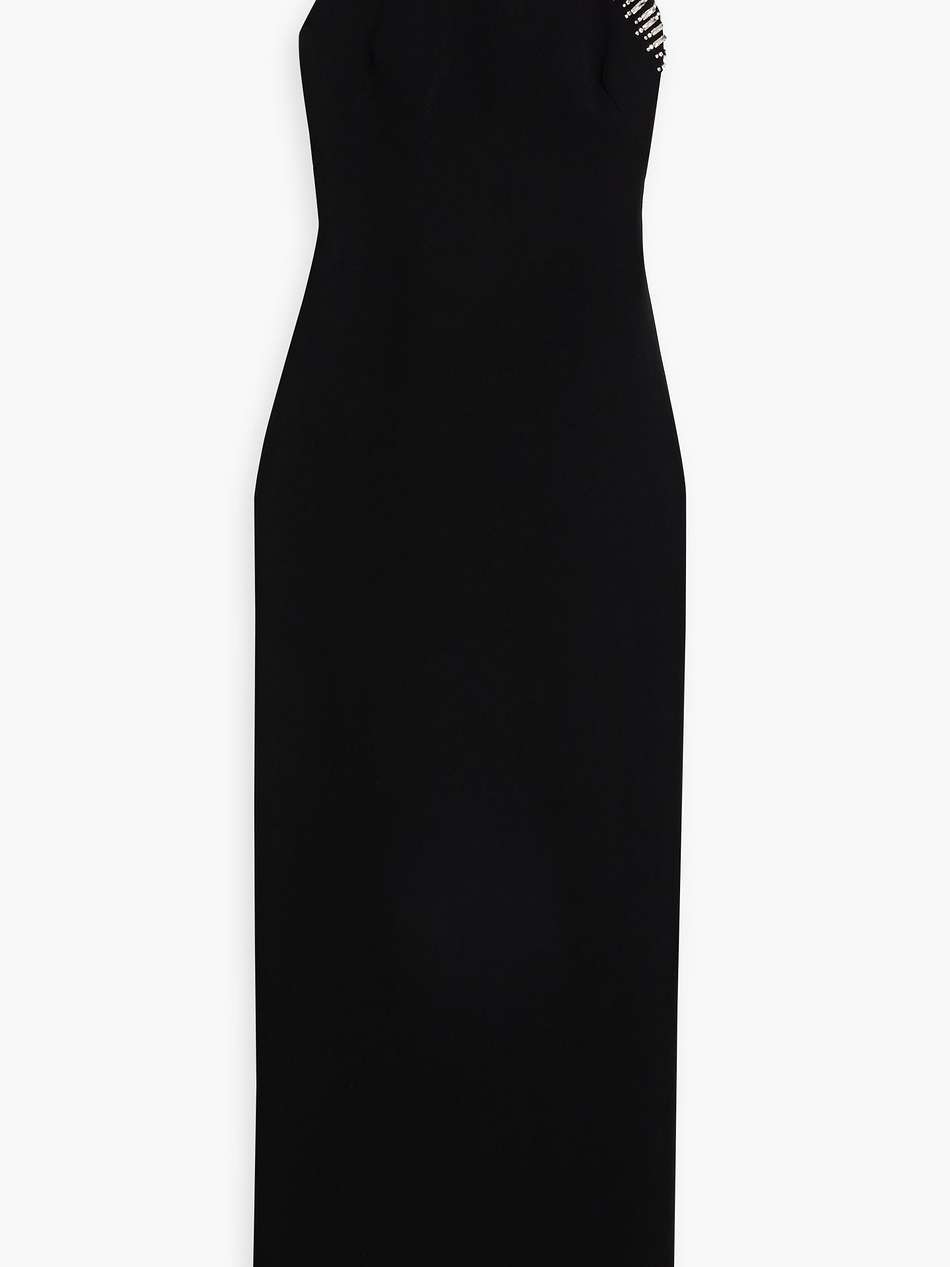 sklyer cutout crystal-embellished ponte maxi dress